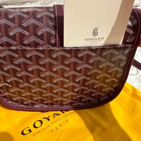 Goyard Belvedere II Messenger Bag Coated Canvas PM Burgundy - Picture 7 of 12